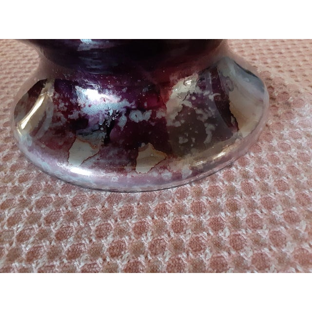 Purple Mid-Century French Multicolored Glass Vase For Sale - Image 8 of 12