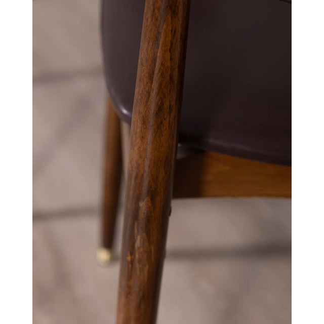 Vintage Wood and Leather Chairs by Anonima Castelli from Castelli, 1960s, Set of 8 For Sale - Image 12 of 16