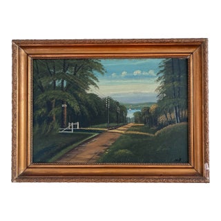Vintage Original Coastal Landscape Oil Painting, Signed Seaside Art For Sale