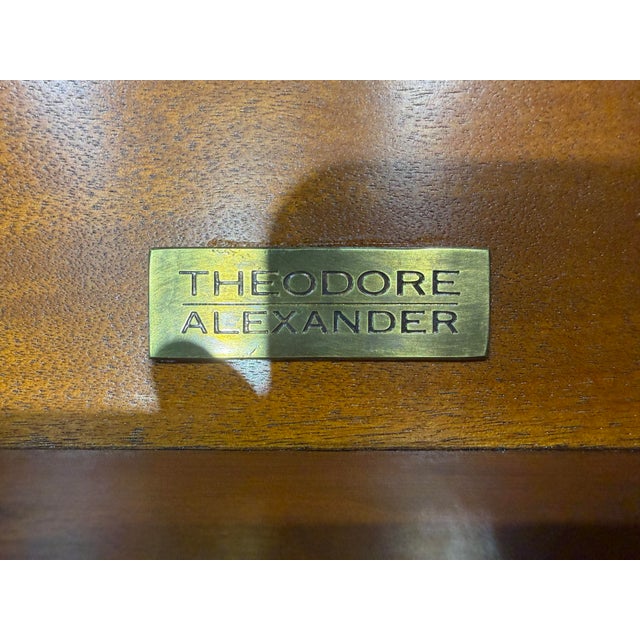 Theodore Alexander Leather Top Console Table For Sale In Las Vegas - Image 6 of 6