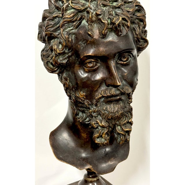 Grand Tour Roamn Style Bronze Bust of a Man For Sale In Greensboro - Image 6 of 12