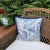 Sanibel Ferns Indigo Blue Decorative Pillow With Down Feather Insert For Sale In Philadelphia - Image 6 of 7