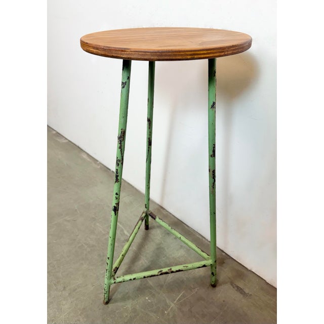 Industrial Green Workshop Stool, 1960s For Sale - Image 6 of 13