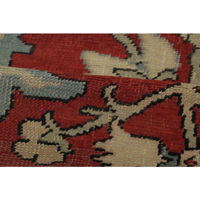 Beige Oversized Antique Turkish Hereke Rug With Red & Beige Medallion - Rug & Kilim For Sale - Image 8 of 9