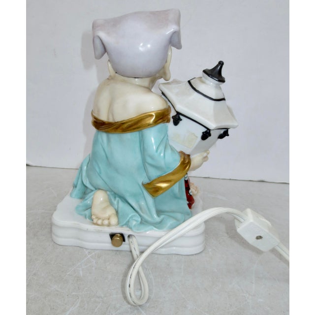 Art Deco German Porcelain Night Light Circa 1930s' For Sale - Image 3 of 12