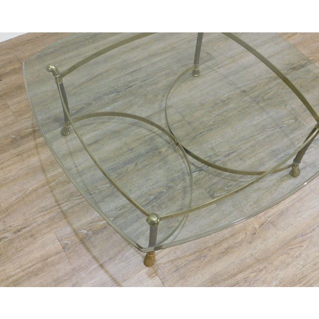 Vintage Brass Base Glass Top Coffee Table Chairish