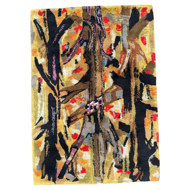 Mid-Century Modern French Rug by Jean Jacques Morvan, 1960s For Sale