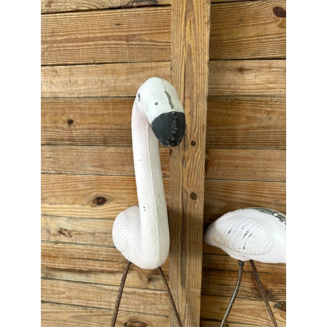 Early Mid-20th Century Coastal Concrete Flamingo Garden Ornaments-Pair For Sale In Naples, FL - Image 6 of 12