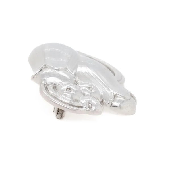 Vintage Georg Jensen Sterling Silver Tulip Brooch No. 100b For Sale In Philadelphia - Image 6 of 11