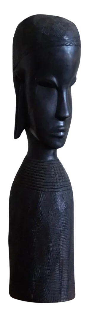 Mid-Century Handcrafted African Wooden Sculpture, 1950s