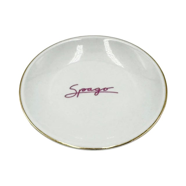Ceramic Vintage Spago Restaurant Butter Dish Beverly Hills Los Angeles, Ca Porcelain For Sale - Image 7 of 12