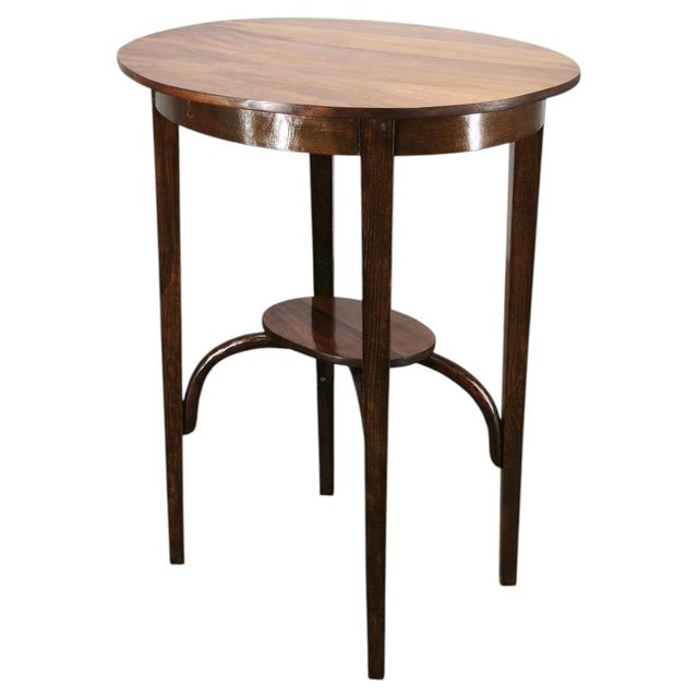 No. 207 Bentwood Oval Table by Mazowia for Thonet, Poland, 1910s For Sale - Image 14 of 14