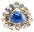 Bochic “Orient” Vintage Rose Cut Diamond & Tanzanite Ring Set 18K Gold & Silver For Sale