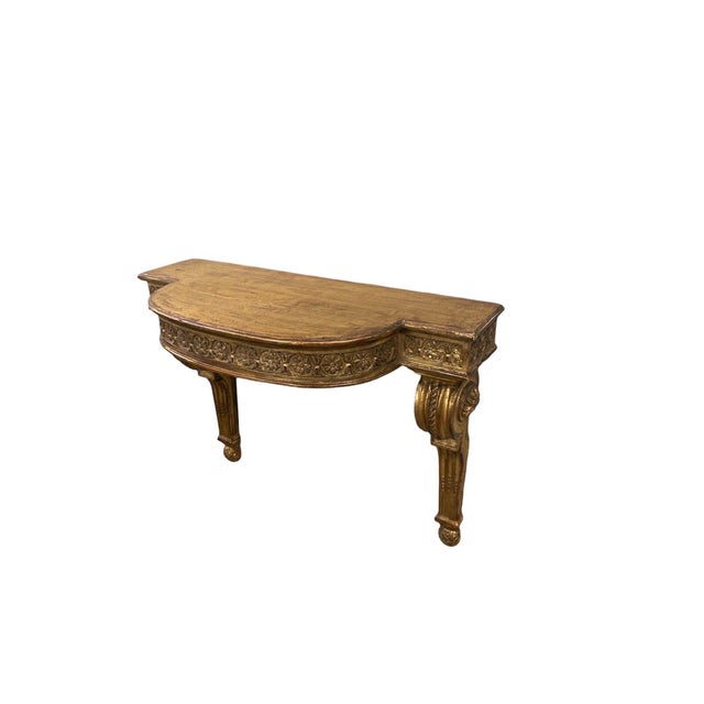 Gold Louis XVI Gilt-Wood Console 'as Wall Bracket' For Sale - Image 8 of 9