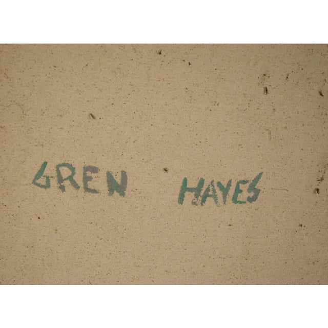 White Red Head Madame- Original 1975 Acrylic by Patricia Gren Hayes For Sale - Image 8 of 9