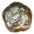 Oriental Flower Star Shape Porcelain Plates Golden Scenery Graphic For Sale
