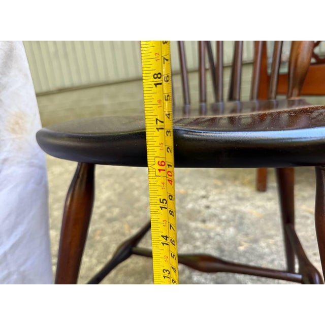 Vintage Art& Craft Style Spindle Brace Back Side Chair by Sikes Company For Sale - Image 14 of 18