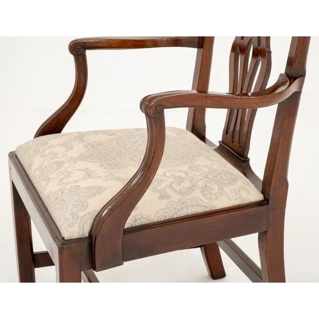 Brown Georgian Mahogany Armchair, 1860s For Sale - Image 8 of 9
