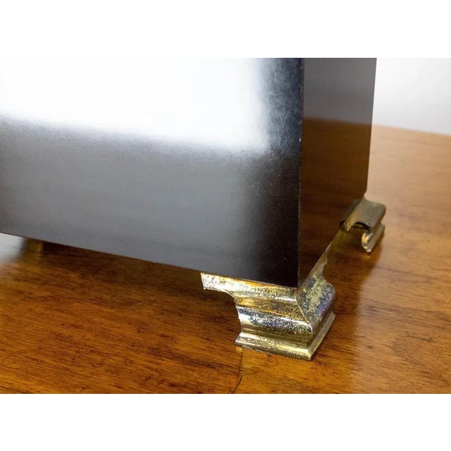 Mid-Century French Table Lamp in Black & Butterflies, 1970s For Sale - Image 9 of 10