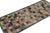 This vintage 2x5 Art Deco rug, hand-knotted in wool, circa 1960-1970, features a mid-century take on Art Deco and cubist...