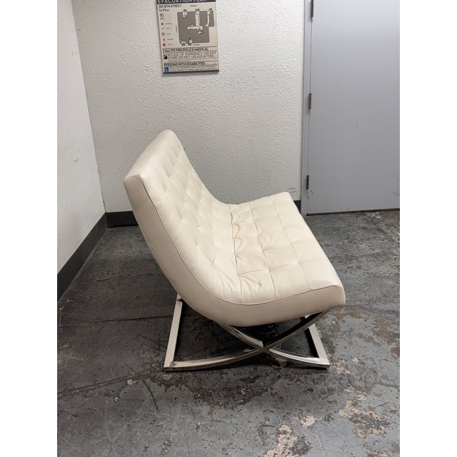 Williams-Sonoma James Leather Loveseat For Sale - Image 4 of 12