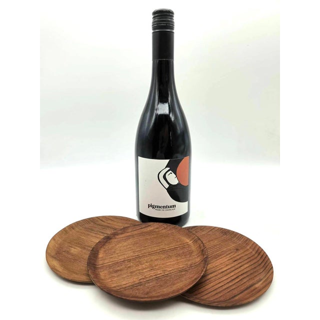 Wood Mid 20th Century Teak Bentwood Appetizer Plates or Trinket Dishes, Set of 3 For Sale - Image 7 of 10
