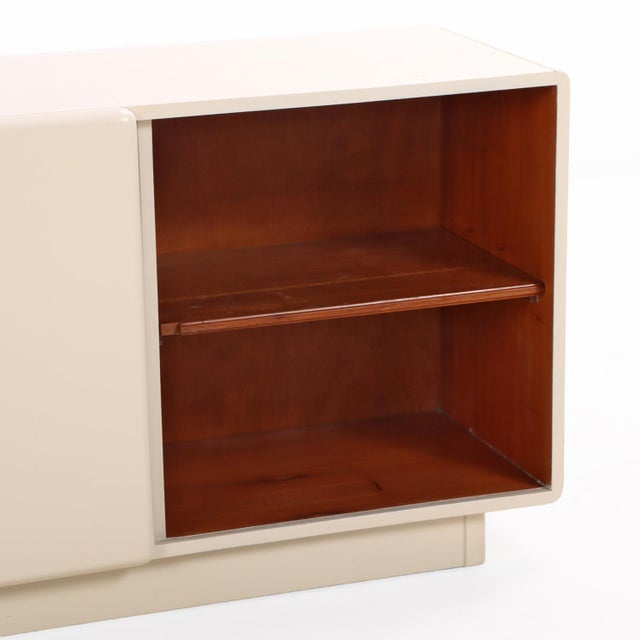 1960s A Mid-Century Modern Cream Lacquered Sideboard, C 1960. For Sale - Image 5 of 6