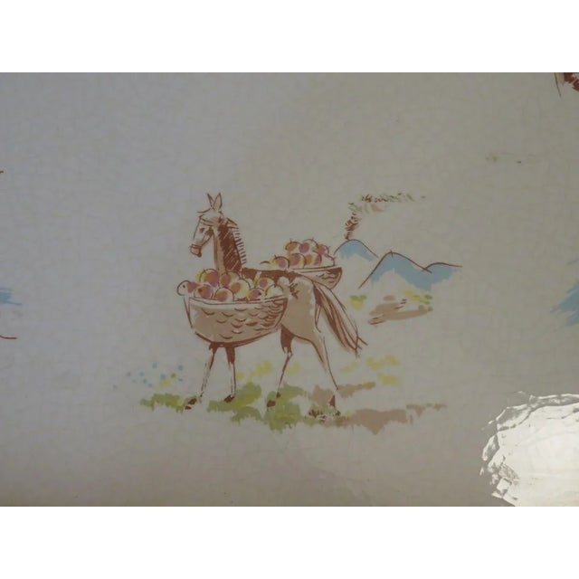 Wood & Ceramic Trolley on Wheels, 1950s For Sale - Image 15 of 18