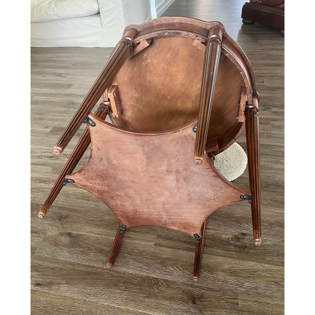 2000 - 2009 Butler Bainbridge Six Leg Round Accent Table With Two Levels For Sale - Image 5 of 7