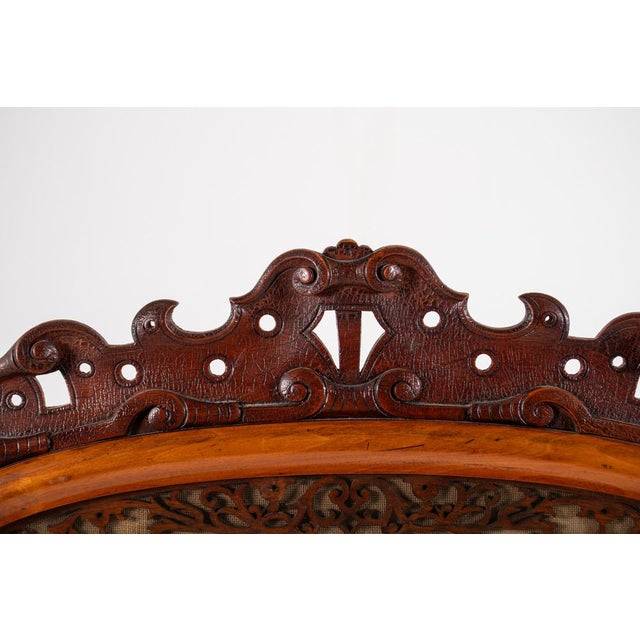 Antique Victorian Needlepoint Fire Screen For Sale - Image 11 of 15