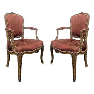 Louis XV Armchairs, Set of 2 For Sale