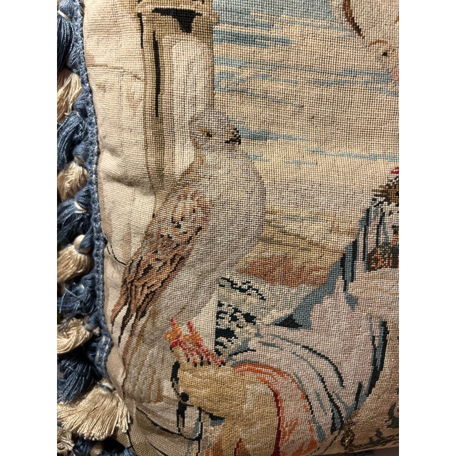 English 19th Century Petitpoint Pillow For Sale - Image 10 of 10