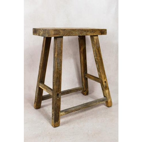 Vintage Rustic Elm Wood Stool Add timeless charm to your home with the Vintage Rustic Elm Wood Stool . This beautiful,...