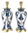 1980s Tassel Decorated set of Chinese Porcelain Table Lamps For Sale