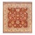 Mogul, One-of-a-Kind Hand-Knotted Area Rug in Orange, 6' 2" x 6' 3" For Sale