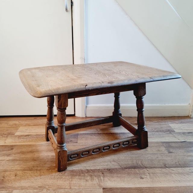Vintage Stripped Oak Dropleaf Coffee Table For Sale - Image 9 of 9