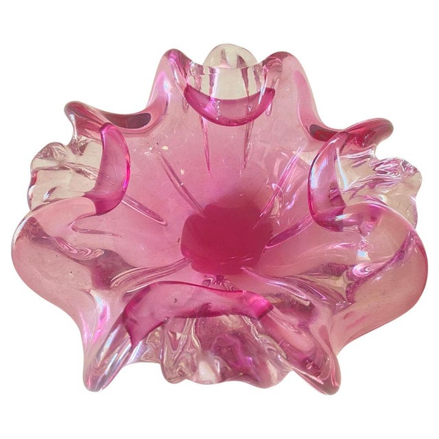 Vide Poche or Ashtray in Pink Murano Glass, Venice, Italy, 1970s For Sale - Image 16 of 16