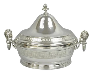 Antique English Victorian Edwardian Reed & Barton Silver Plated Soup Tureen