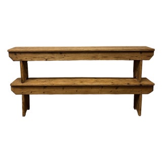 Antique English Pine Benches - A Pair For Sale