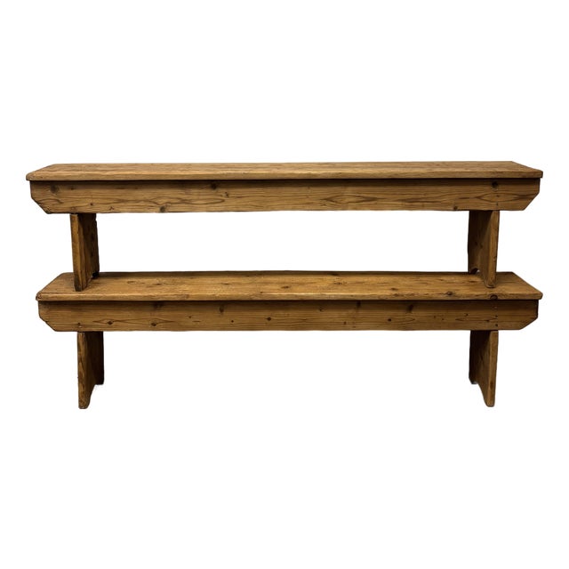 Antique English Pine Benches - A Pair For Sale