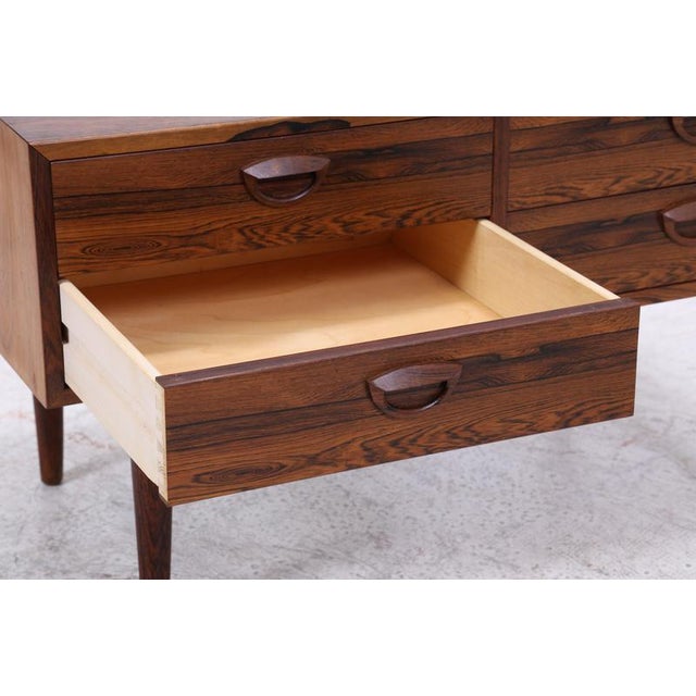 Brown Vintage Rosewood Chest of Drawers by Kai Kristiansen for Feldballe Møbelfabrik, 1960s For Sale - Image 8 of 14