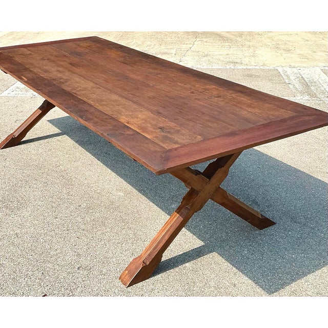 Vintage 18th Century Monumental Plank Dining Table For Sale - Image 4 of 12