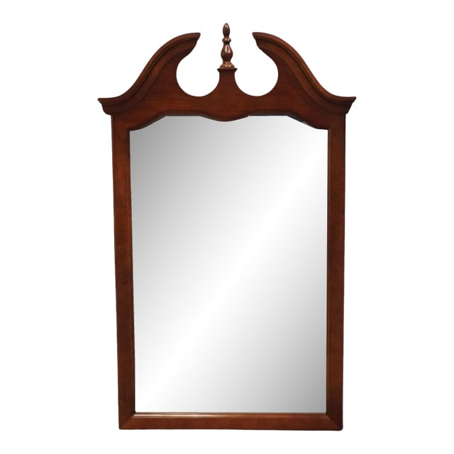 Thomasville Impressions Winston Court Solid Cherry Traditional Style 30" Pediment Mirror 20611-220 For Sale