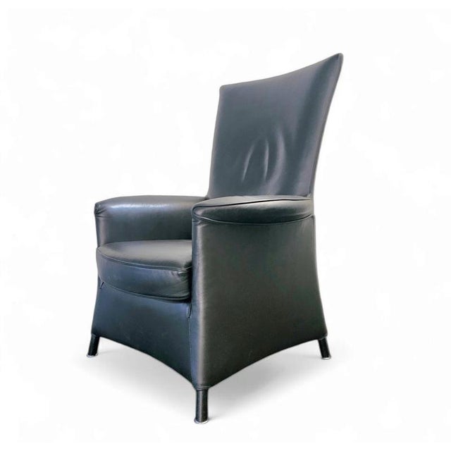 Lounge Chairs in Black Leather by Paolo Piva, Set of 2 For Sale - Image 9 of 18