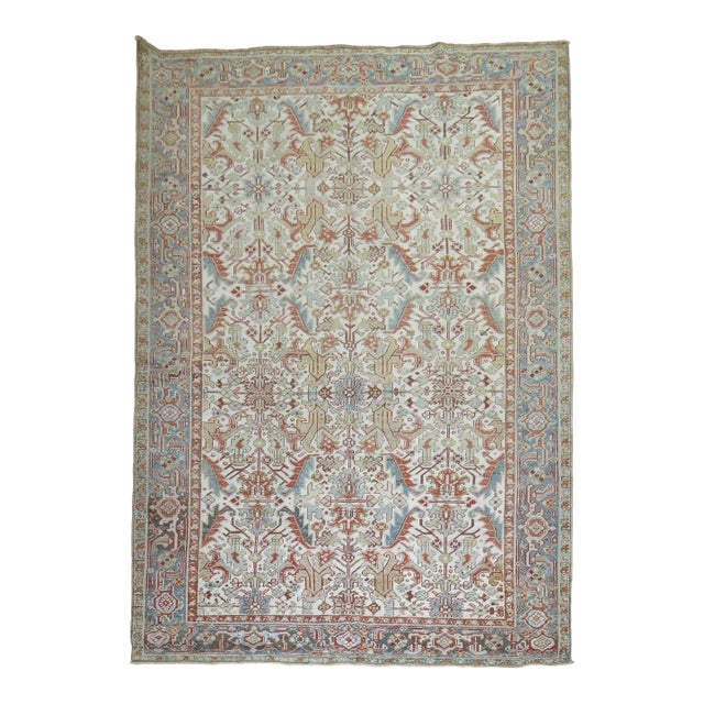 Antique Zabihi Collection Persian Heriz Rug - 7'9" x 10'9" For Sale