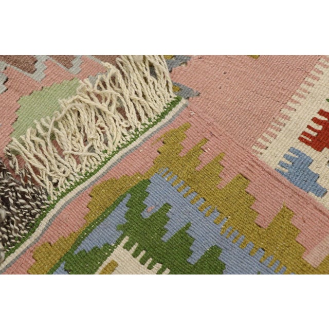 Late 20th Century Vintage Persian Shiraz Kilim Rug - 03'05 X 06'04 For Sale - Image 5 of 9