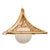 Large Vintage Bamboo Swag Lamp Hanging Light For Sale