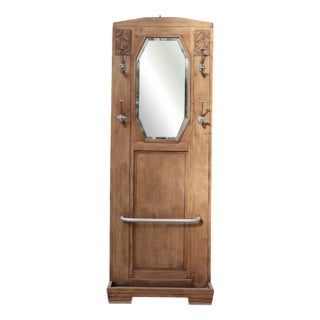 Art Deco Oak Coat Rack, 1930s For Sale