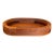 Vintage Mid-Century Modern Oval Wood Tray With Laminated Joinery and Raised Base. For Sale