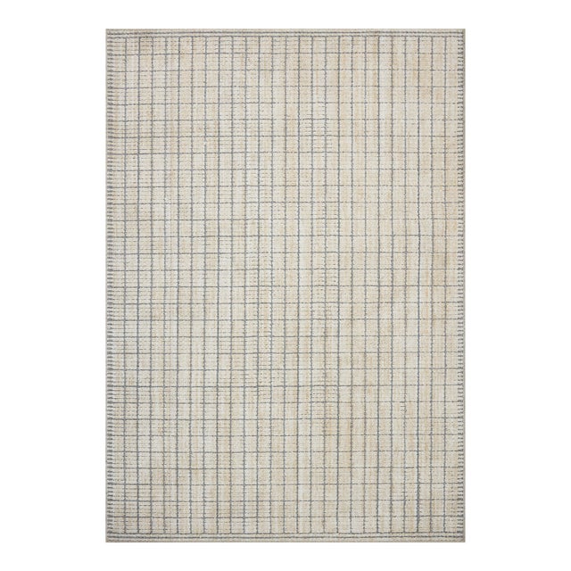 Amber Lewis x Loloi Bexley Rug in Slate / Natural 18" x 18" Sample For Sale